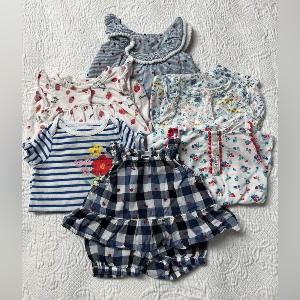 Baby Girl Summer Outfit Bundle (size 3 mos)